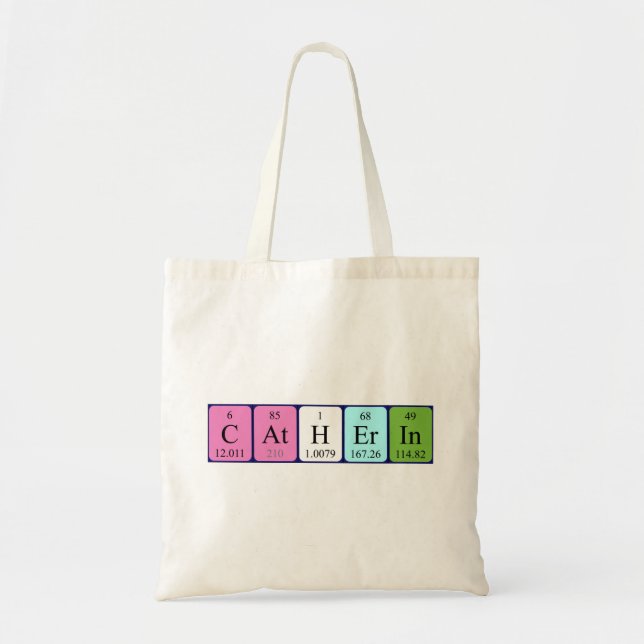 Catherin Period bord namn tote bag Tygkasse (Framsidan)