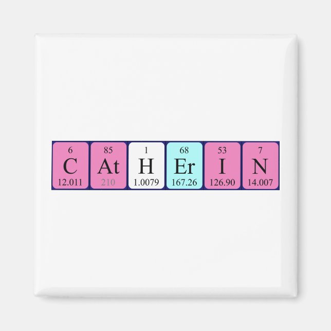 Catherin Perioin bord namn magnet (Framsidan)