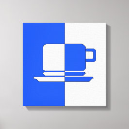 Catherine Blue och White Kopp Canvastryck