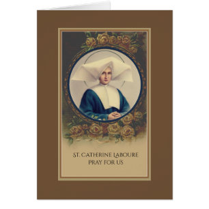 Catherine från Laboure Miraculous Medal OBS Kort