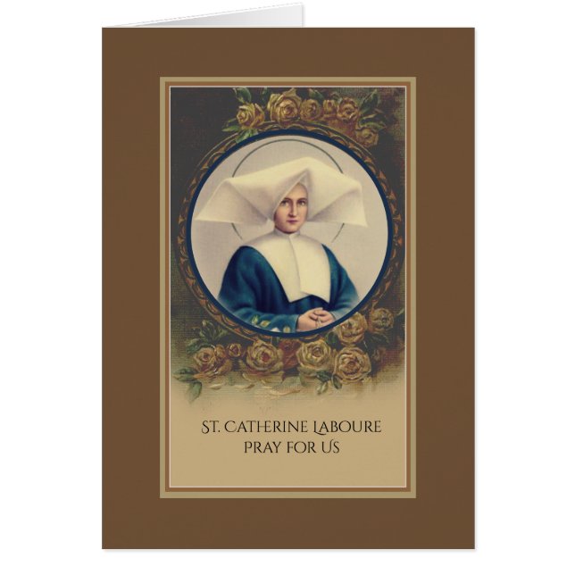 Catherine från Laboure Miraculous Medal OBS Kort (Framsidan)