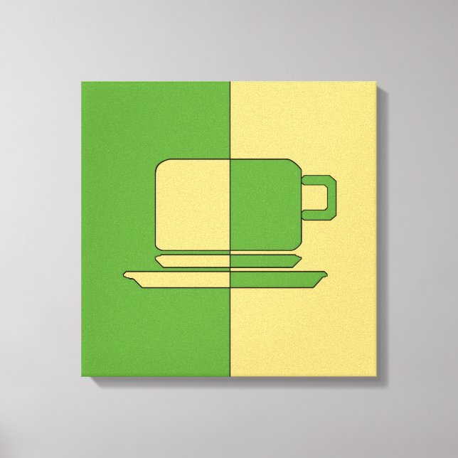 Catherine Grönt och Guld Kopp Canvastryck (Framsida)