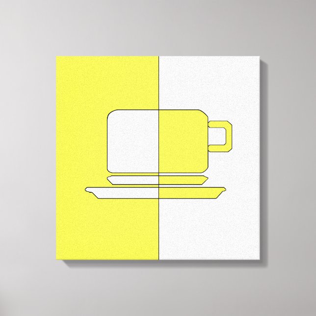Catherine Gult och Kanvastrycket White Kopp Canvastryck (Framsida)