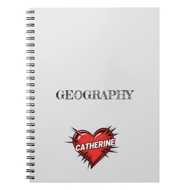 Catherine Heart Grå Anteckningsbok (Framsidan)