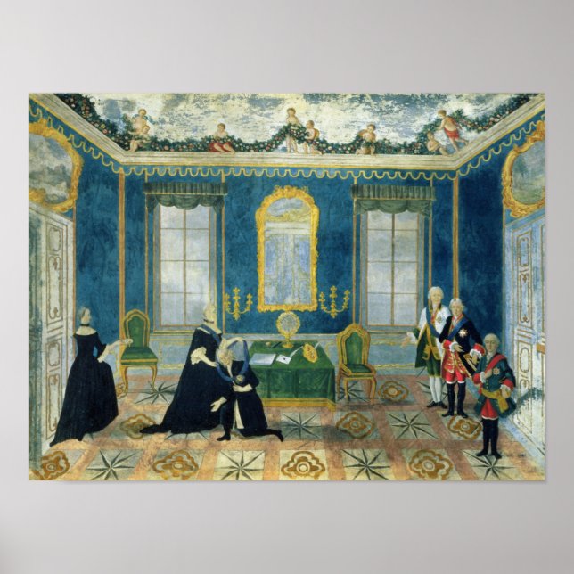 Catherine II påminner förbundskansler Alexey Poster (Framsidan)