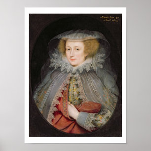 Catherine Killigrew, dam Jermyn, 1614 (olja Poster