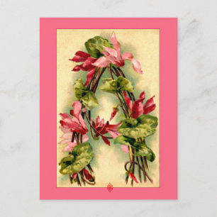 Catherine Klein Flower Alphabet Brev A Vykort