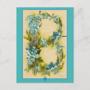 Catherine Klein Flower Alphabet Brev B Vykort