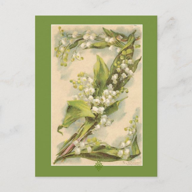 Catherine Klein Flower Alphabet Z Lily of Valley Vykort (Framsida)