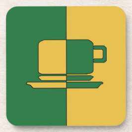 Catherine Mörk grönt och Guld Kopp Underlägg