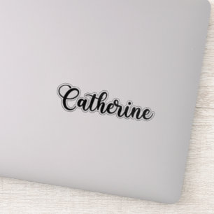 Catherine Namn - handskriven calligrafi Klistermärken
