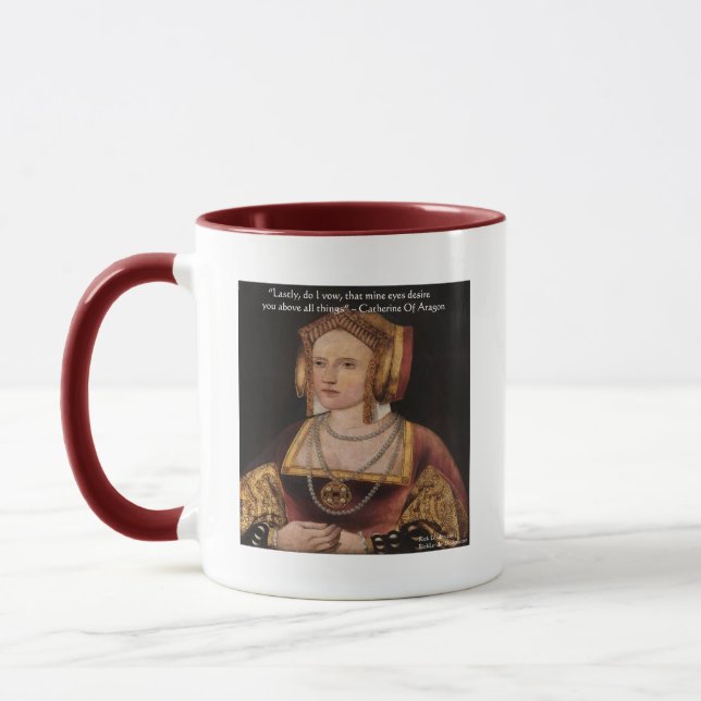 Catherine Of Aragon Känslokvoter Presenter & Kort Mugg (Vänster)