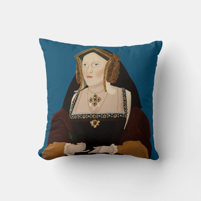 Catherine of Aragonien - historiska illustrationer Kudde (Framsida)