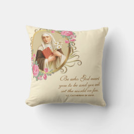 Catherine of Siena Prayer Quote Ro Religiösa Kudde