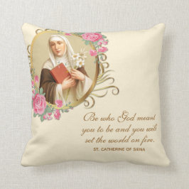 Catherine of Siena Prayer Quote Ro Religiösa Kudde