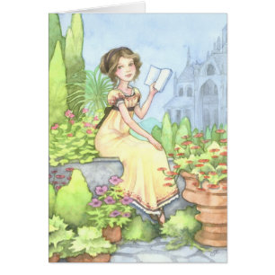 Catherine på det Northanger AbbeyJane Austen Hälsningskort