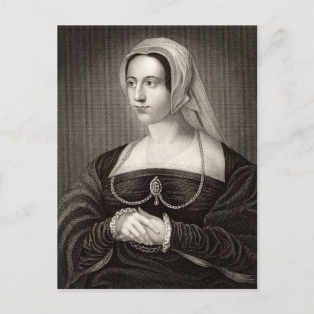 Catherine Parr Porträtt Vykort (Framsida)
