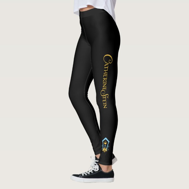 Catherine Stein logotypdamasker - svart Leggings (Vänster)