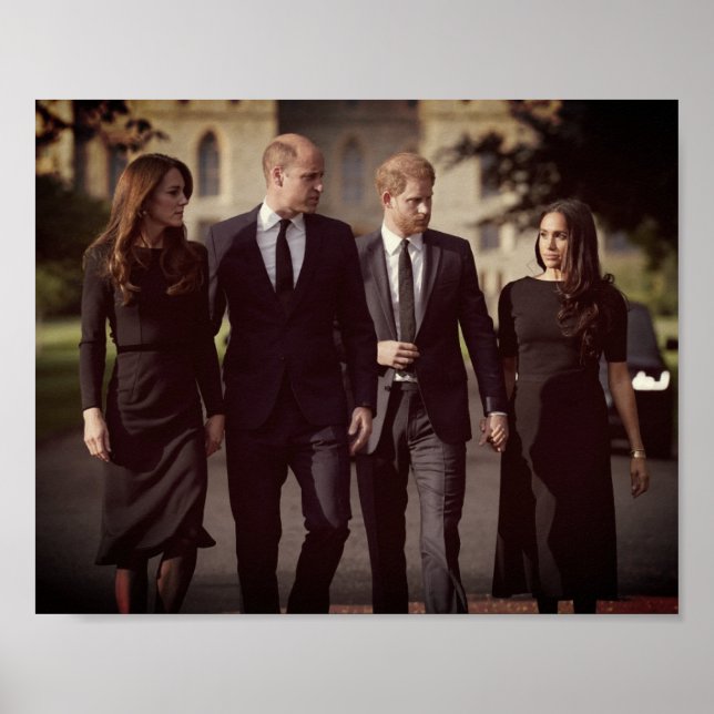Catherine William Harry Meghan Long Walk 2022 Poster (Framsidan)