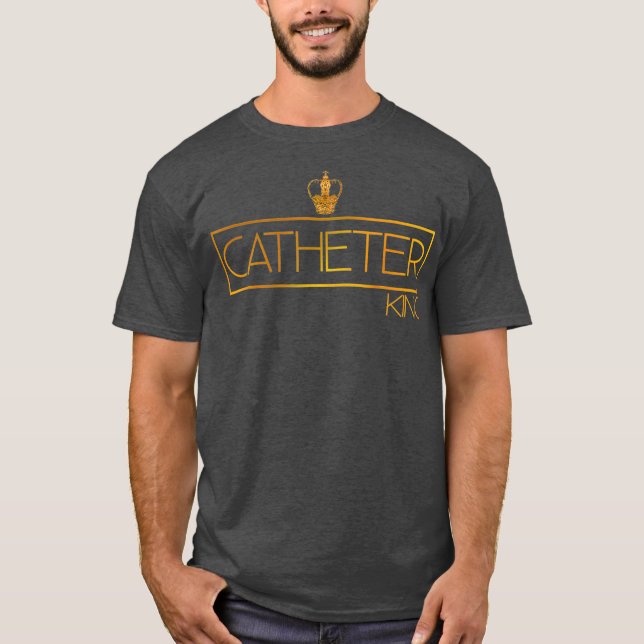 Catheter Kung Funny urolog doktor sjuksköterska T Shirt (Framsida)