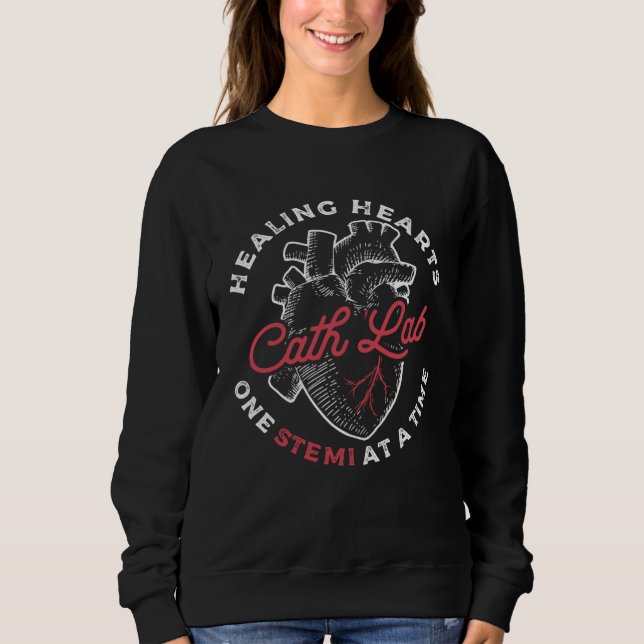 Cathlab Healing Hearts Nursing Cathether Nurse T Shirt (Framsida)