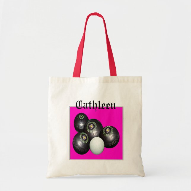 Cathleens Gräsmatta Bowls Tote Bag Tygkasse (Framsidan)