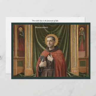Catholic Art Holy Card | Saint Bonaventure Inbjudningar