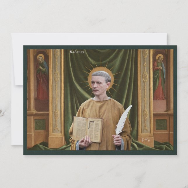 Catholic Art Holy Card | Saint Rabanus Maurus Inbjudningar (Framsida)