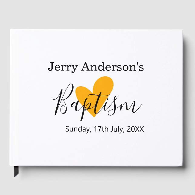 Catholic baptism kids modern simple QR minimal Gästböcker (Framsida)