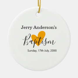 Catholic baptism kids modern simple QR minimal Julgransprydnad Keramik