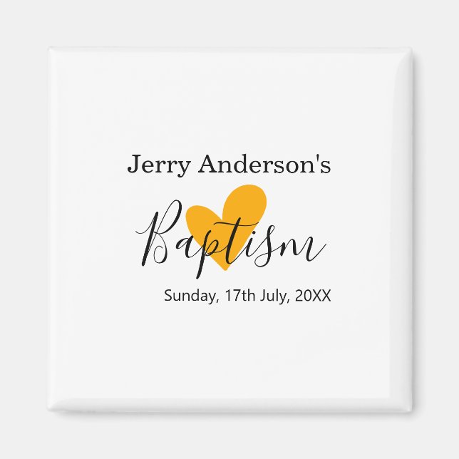 Catholic baptism kids modern simple QR minimal Magnet (Framsidan)