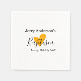 Catholic baptism kids modern simple QR minimal Pappersservett