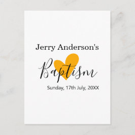 Catholic baptism kids modern simple QR minimal Vykort