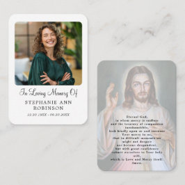  Catholic Divine Mercy Jesus Funeral Prayer Card Visitkort