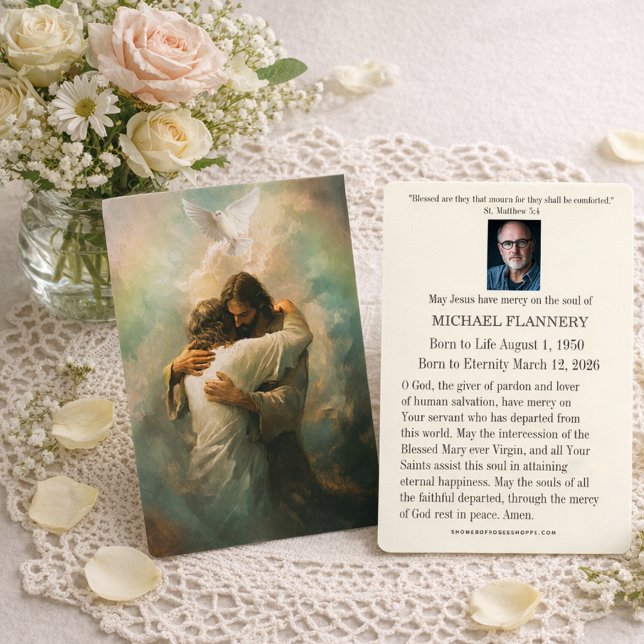 Catholic Funeral Memorial Jesus Prayer Card Visitkort (Skapare uppladdad)