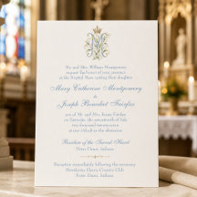 Catholic Marian Monogram Nuptial Mass Wedding