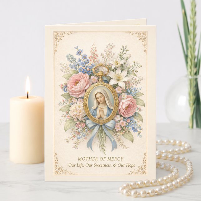 Catholic Mother of Mercy Marian Prayer  Kort (Skapare uppladdad)
