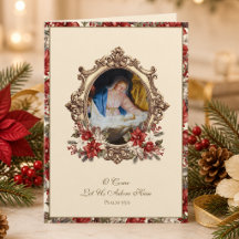 Catholic Nativity Blessed Mother and Jesus Floral