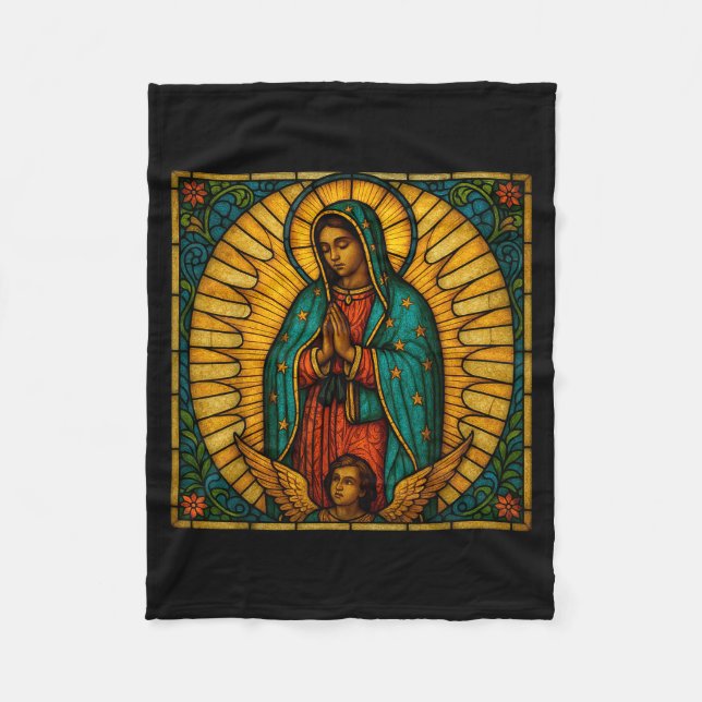 Catholic Our Lady Of Guadalupe Mexican Saint Virgi Fleecefilt (Framsidan)