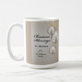 Catholic Priest Christmas Elegant Hanging Ornament Kaffemugg