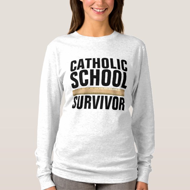 CATHOLIC SCHOOL SURVIVOR T-shirts Tröjor (Framsida)