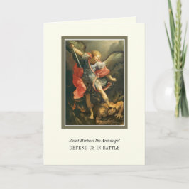 Catholic St. Michael Archangel Prayer Kort