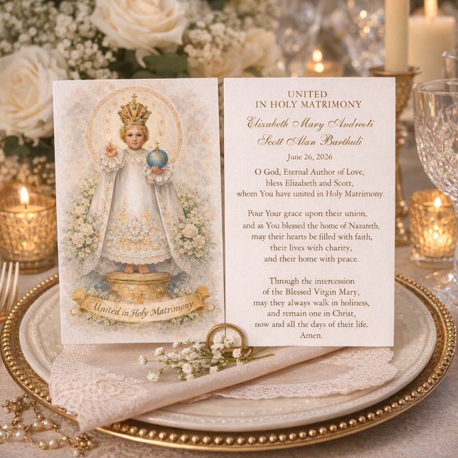Catholic Wedding Prayer Card Betrothal  Visitkort (Skapare uppladdad)