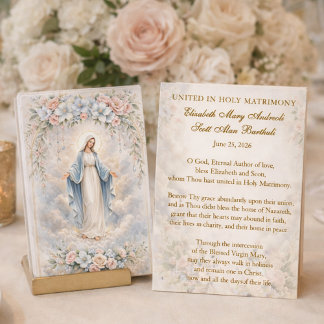 Catholic Wedding Prayer – Our Lady of Grace Visitkort