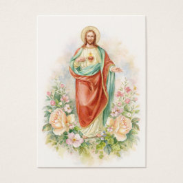 Catholic Wedding Sacred Heart of Jesus Prayer Visitkort