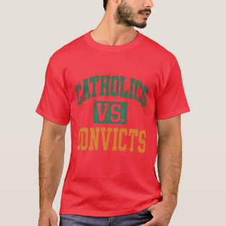 Catholics Vs. Convicts Retro Distressed Style 1988 T Shirt