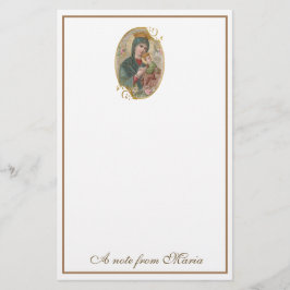 Catholik Mary Perpetual Help Jesus Elegant Brevpapper