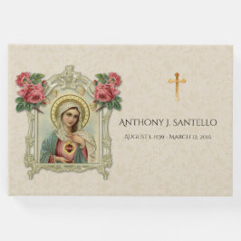 Catholik Virgin Mary Funeral Memorial Guest Bok