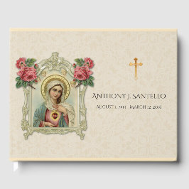 Catholik Virgin Mary Funeral Memorial Guest Bok