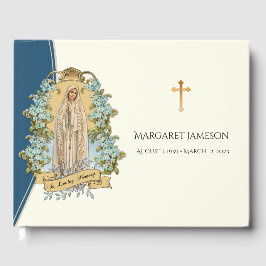 Catholik Virgin Mary Funeral Memorial Guest Bok